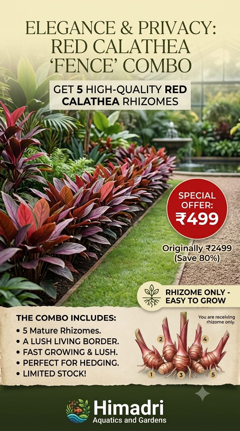 5 plants of Red Calathea Lutea - Image 4
